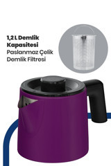 Karaca 2200 W Işıklı Cam Gövdeli Şeffaf Çay Makinesi