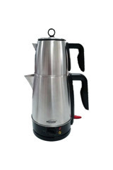 Microstar MSR 1850 Otomatik Çelik Demlikli 1850 W Işıklı Çelik Gövdeli İnox Retro Çay Makinesi