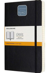 Moleskine Klasik Yumuşak Kapak Çizgisiz Defter L Boy 13X21 Cm. 400 Sayfa Siyah