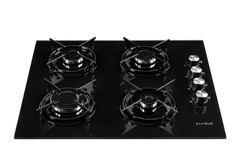 Alveus GLS 640 Siyah Cam 4 Gözlü Gazlı Ankastre Ocak