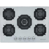 Eminçelik AH 2250 BW WG70 Beyaz Cam 5 Gözlü Wok Gözlü Gazlı Ankastre Ocak