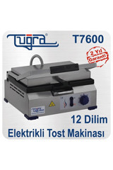 Tuğra J460 12 Dilim Döküm 900 W Gri Tost Makinesi