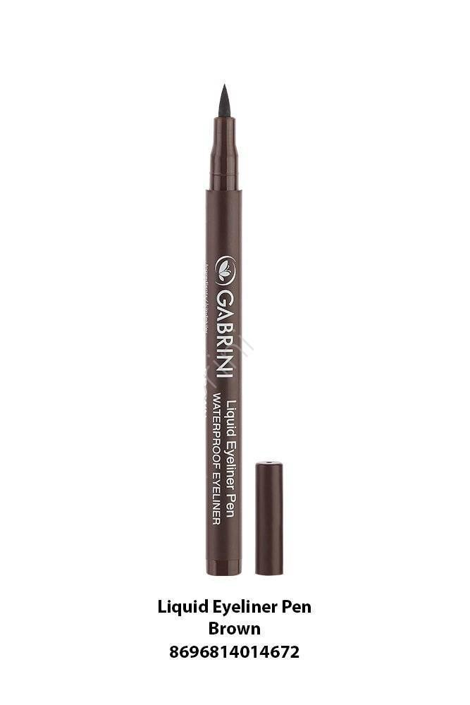 Gabrini Suya Dayanıklı Mat Kahverengi Kalıcı Kalem Eyeliner