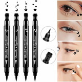 Lesvip's Çift Taraflı Suya Dayanıklı Mat Siyah Kalıcı Kalem Eyeliner