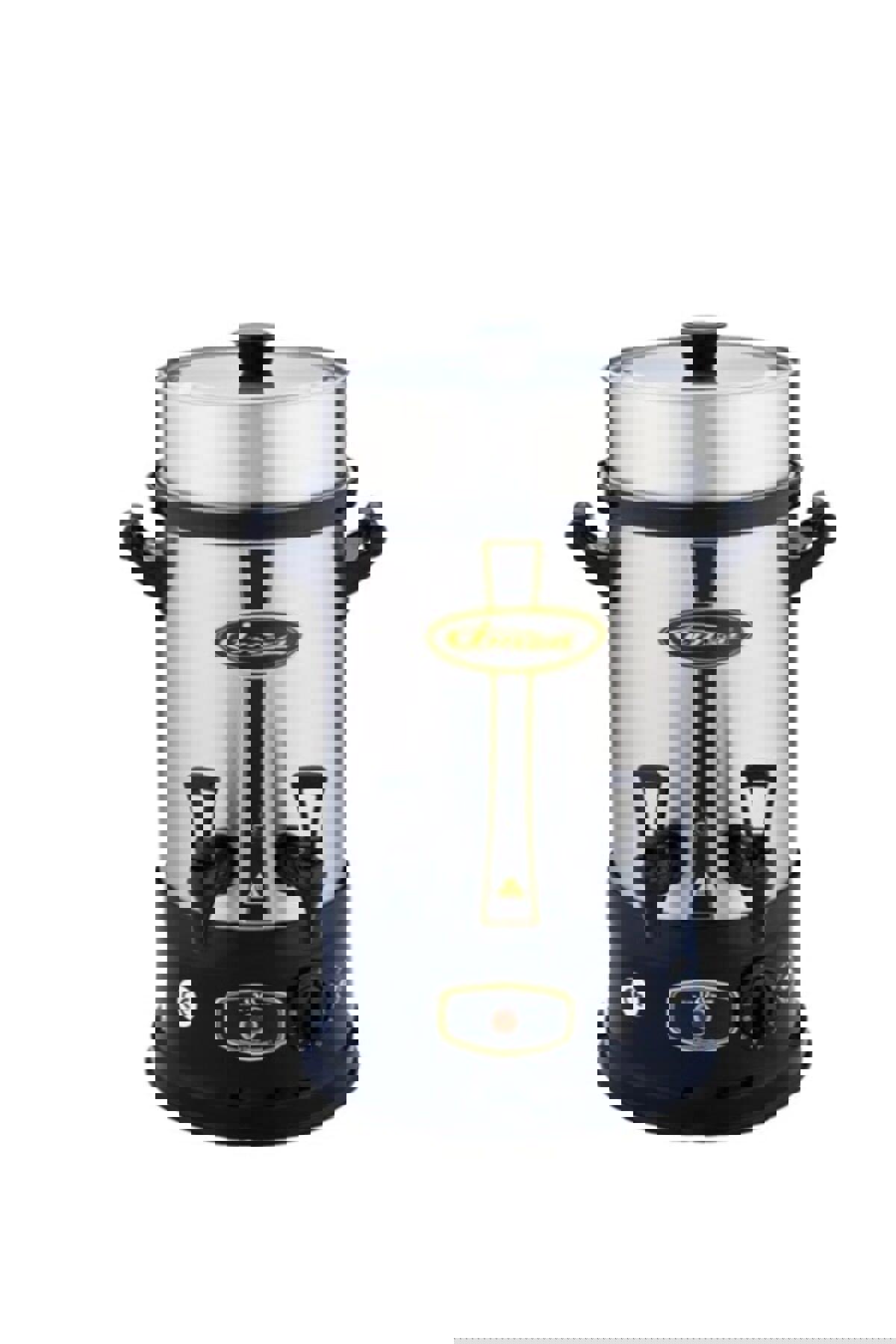 İmza D-1120 Otomatik Paslanmaz Çelik Demlikli 2000 W Işıklı Paslanmaz Çelik Inox Çay Makinesi