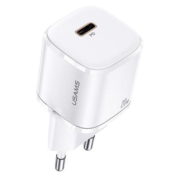 Usams T36 Universal USB Kablolu 20 W Hızlı Şarj Aleti Beyaz
