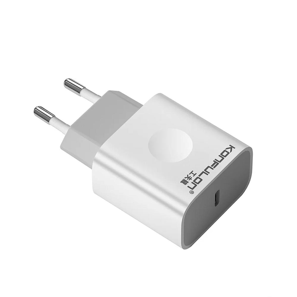 Konfulon C69D Universal Kablolu Hızlı Şarj Aleti Beyaz