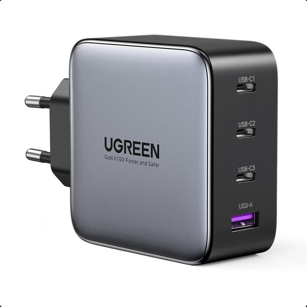 Ugreen Universal USB Kablolu Hızlı Şarj Aleti Siyah