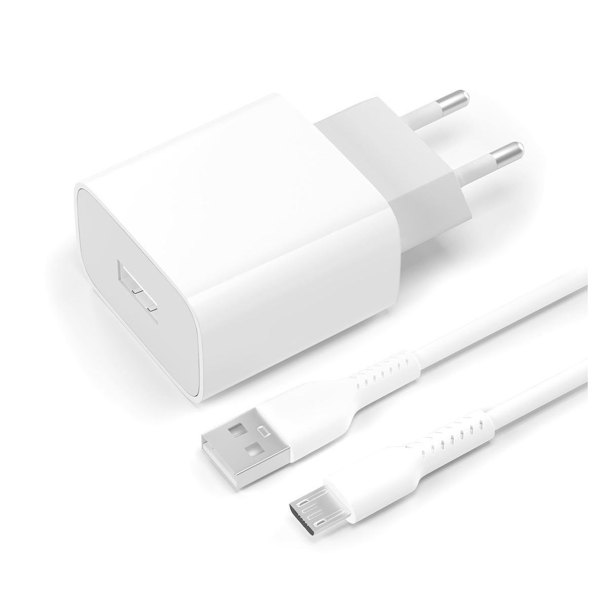 Teknonet TN-CHC05 Universal Micro USB Kablolu 25 W Hızlı Şarj Aleti Beyaz