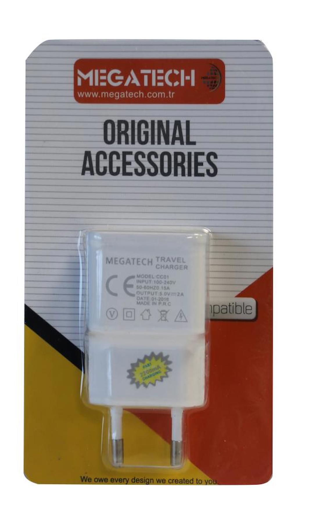 Elba Elb09 Universal USB Kablolu 5 W 2.1 Amper Hızlı Şarj Aleti Beyaz