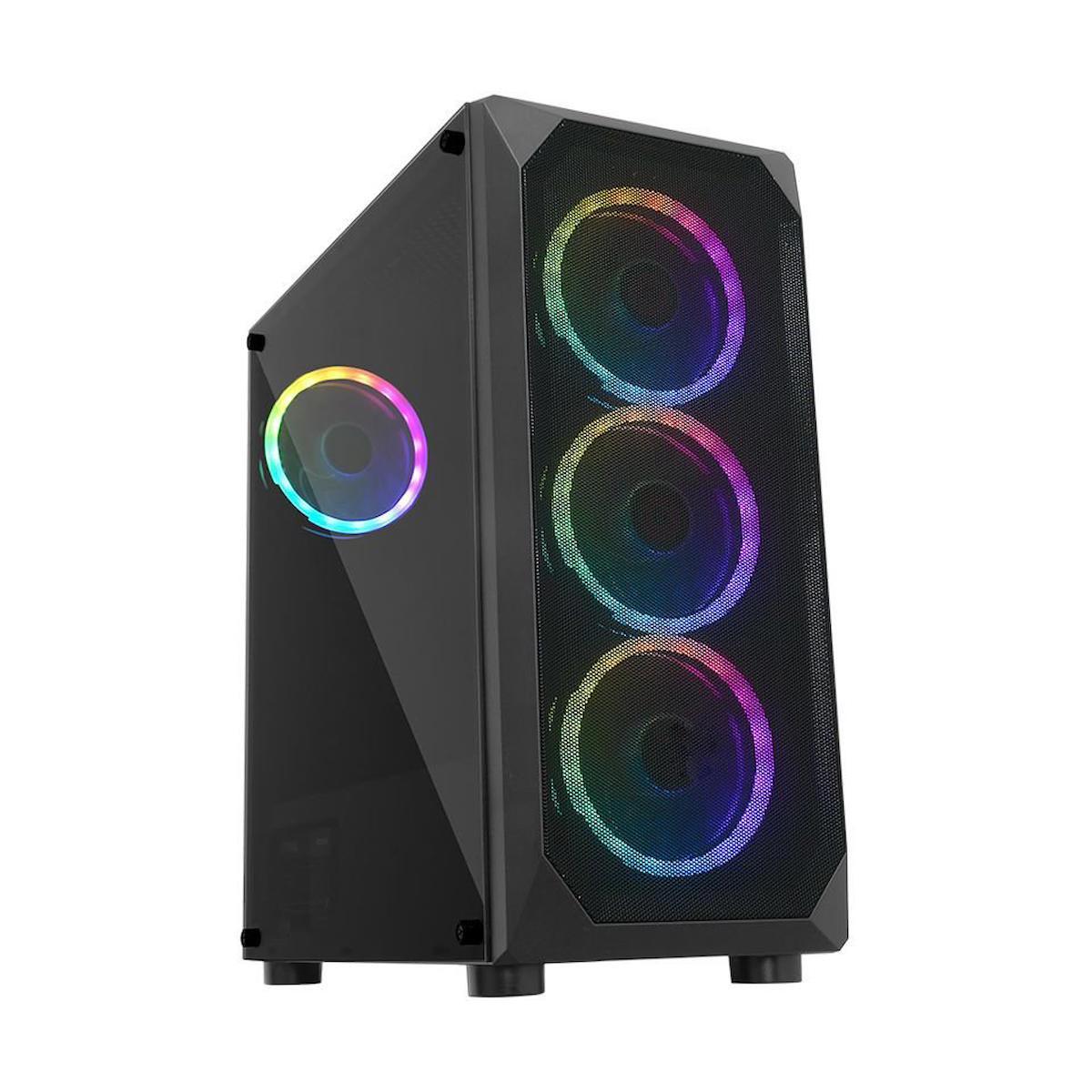 Gameforce Xmesh RGB Mesh 4 Fanlı Siyah Dikey Kullanım ATX Bilgisayar Kasası