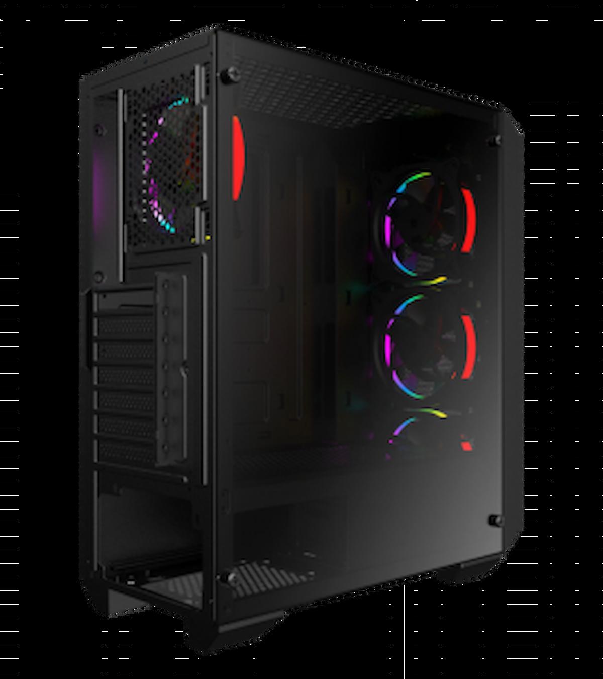 Vento VG10F RGB 4 Fanlı 550 W Siyah Dikey Kullanım ATX Bilgisayar Kasası