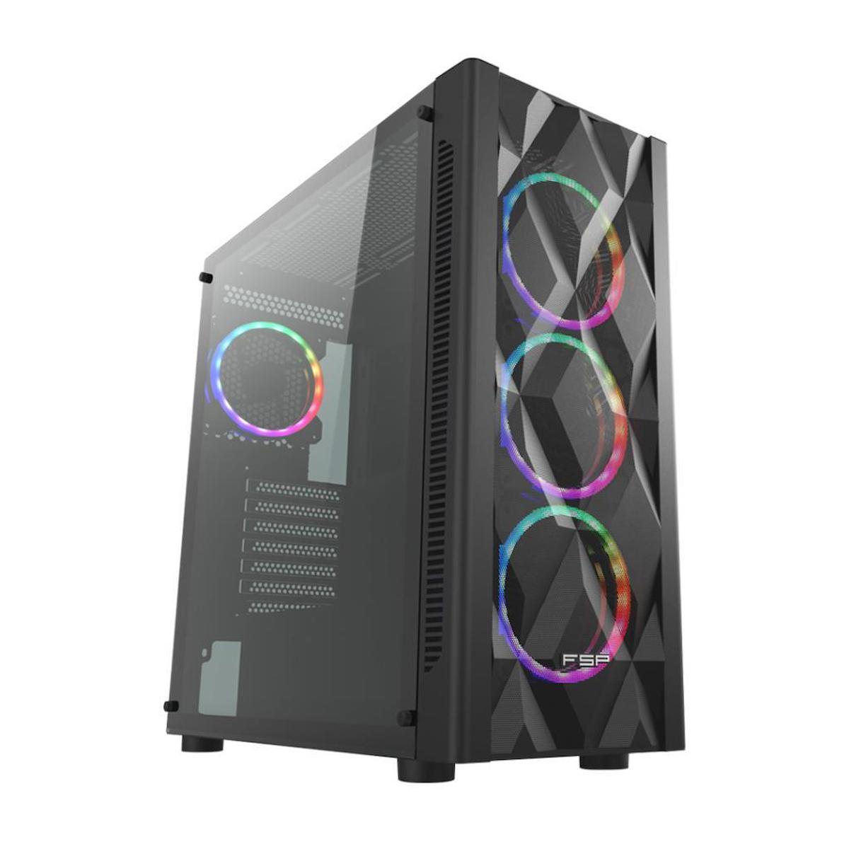 Fsp CMT595AL RGB 4 Fanlı Siyah Dikey Kullanım E-ATX Bilgisayar Kasası