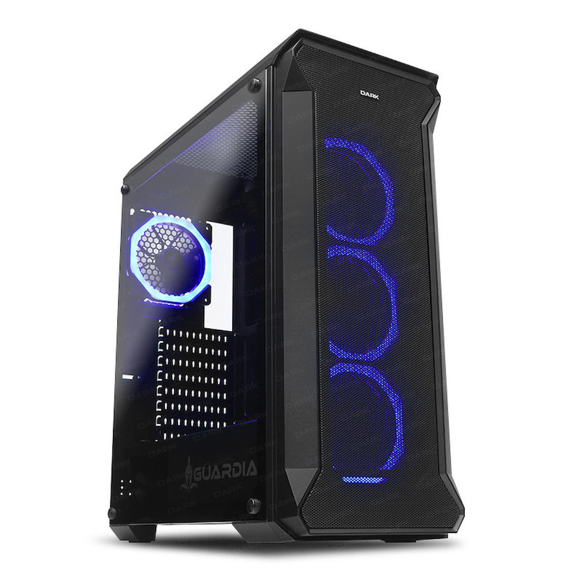 Dark GUARDIAN 4X12CM RGB Mesh 4 Fanlı Siyah Dikey Kullanım ATX Bilgisayar Kasası