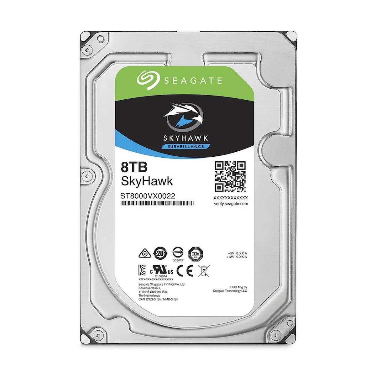 Seagate Skyhawk ST8000VX0022 8 TB 3.5 inç 256 MB SATA 3.0 Güvenlik Kamerası Harddisk
