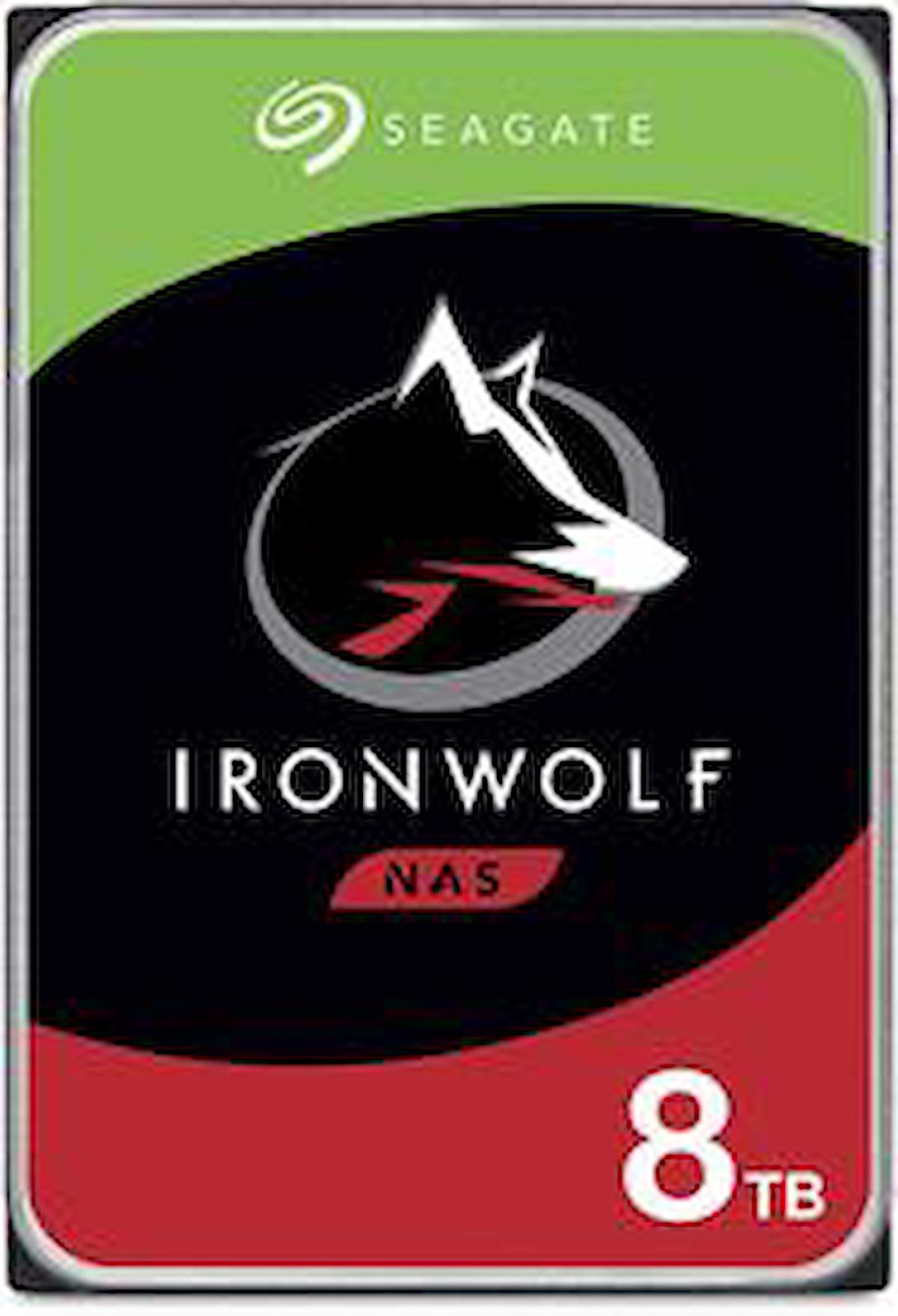 Seagate Ironwolf ST8000VN004 8 TB 3.5 inç 7200 RPM 256 MB SATA 3.0 Nas Harddisk