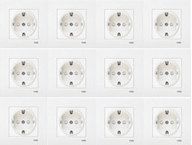 Viko Karre Çerçeveli Topraklı Sıva Altı 12'li Elektrik Prizi Beyaz