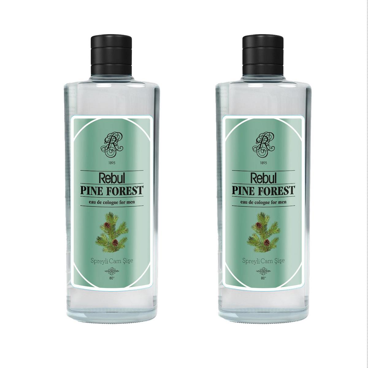 Rebul Pıne Forest Cam Şişe Kolonya 250 ml 2'li
