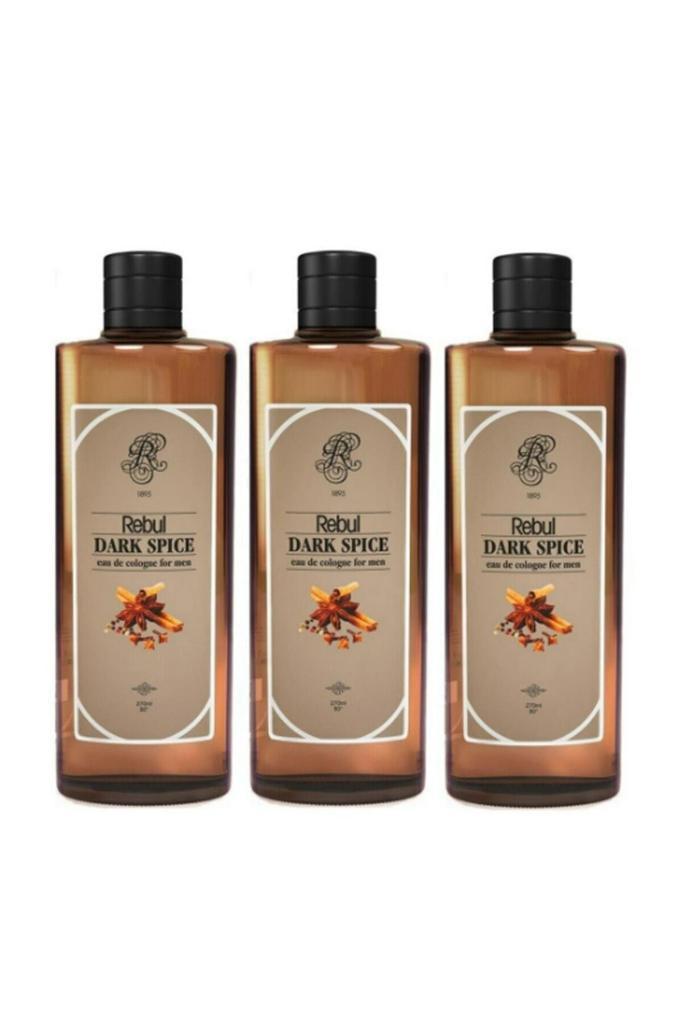 Rebul Dark Spice Baharatlı Cam Şişe Kolonya 270 ml 3'lü