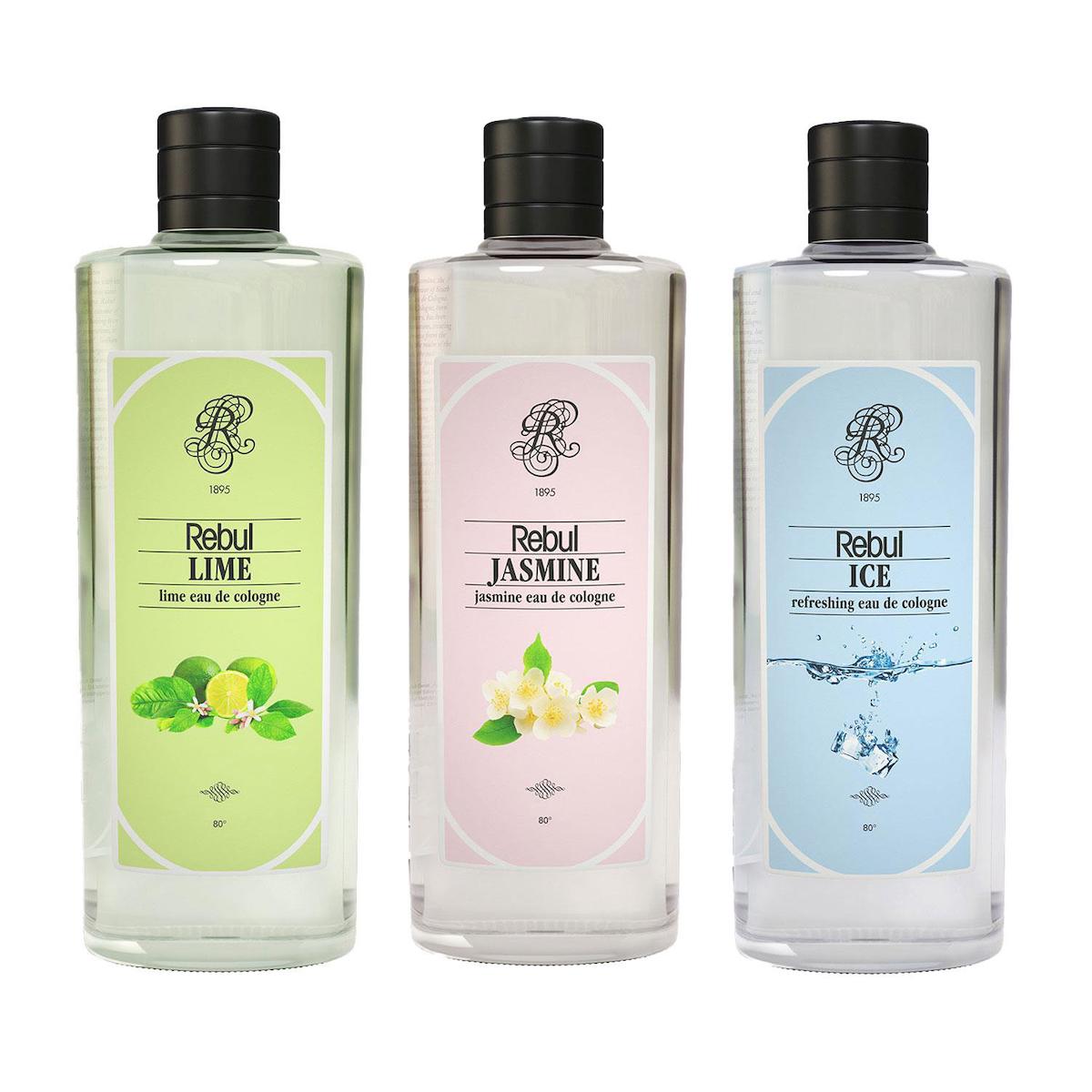 Rebul Ice - Jasmine - Lime Cam Şişe Kolonya 250 ml 3'lü