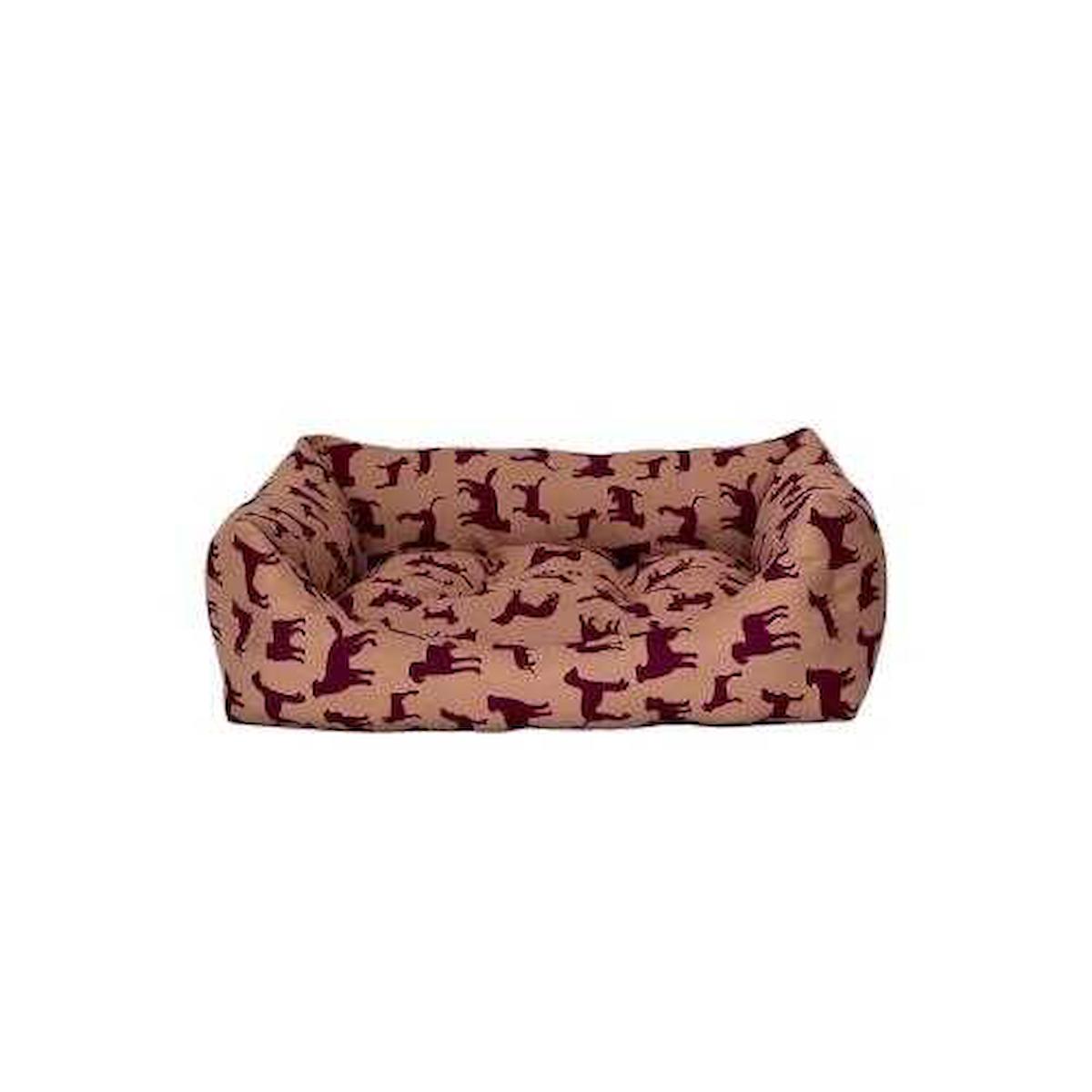 Pet Comfort Küçük Irk İç Mekan Köpek Yatağı Bej-Bordo
