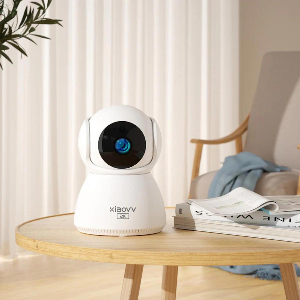 Xiaovv 1296P Ethernet Mini 1 Kameralı 360 Derece Dönen Gece Görüşlü IP İç Mekan Kablosuz Güvenlik Kamerası