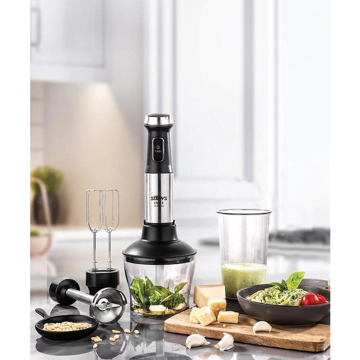 Stilevs Chef X Dh22140 800 ml Turbolu 4 Bıçaklı Blender Seti İnox