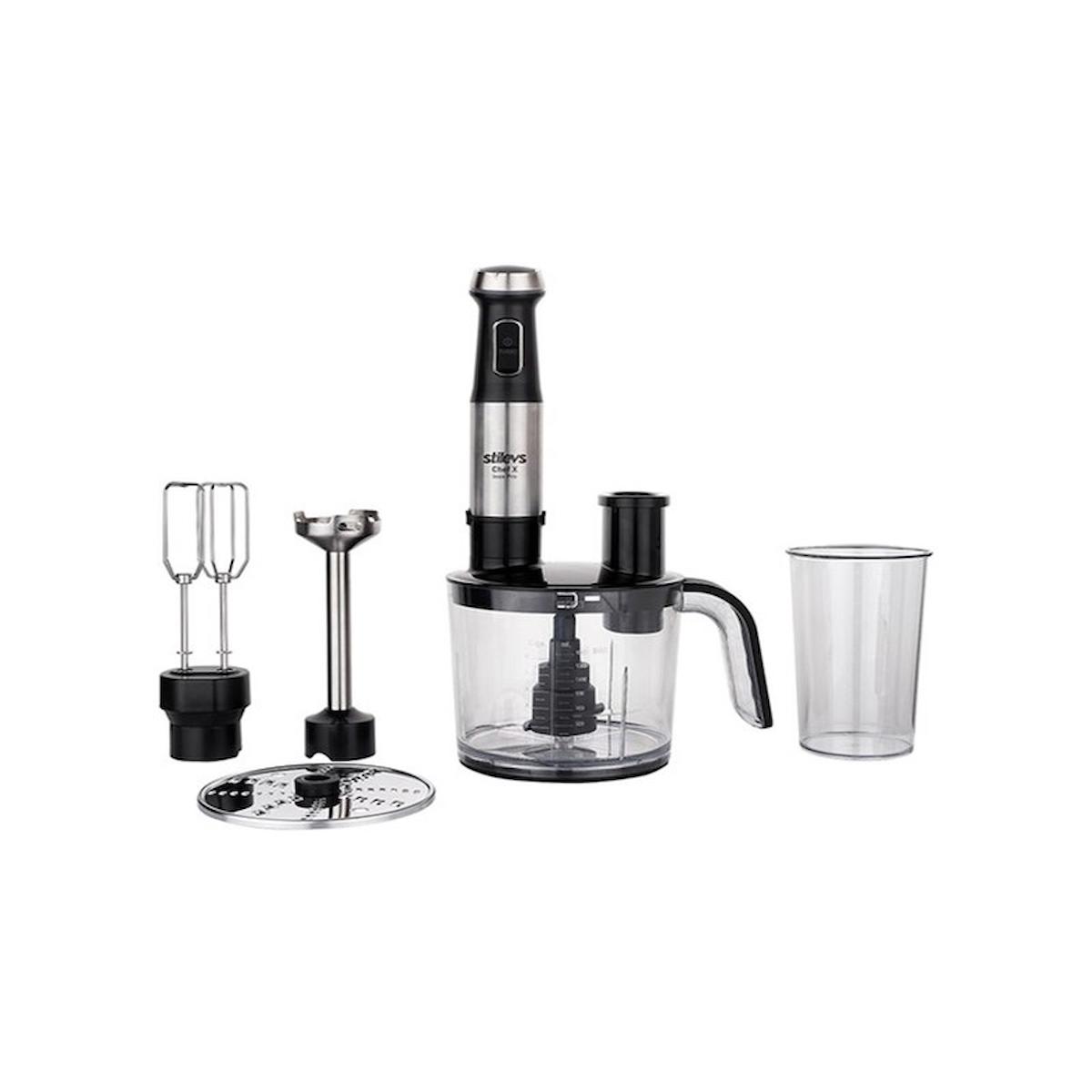 Stilevs Chef X 800 ml Turbolu 4 Bıçaklı Blender Seti İnox