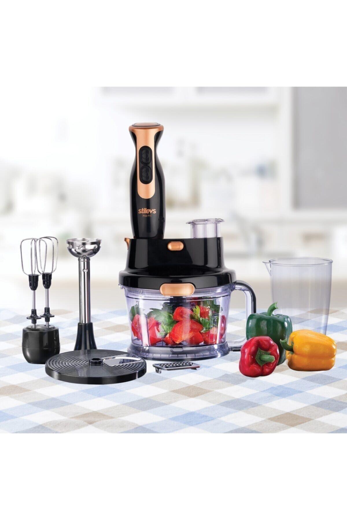 Stilevs Mago Pro Çift Bıçaklı Blender Seti Siyah