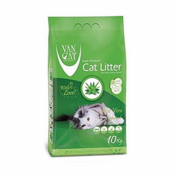 Van Cat Aloe Vera Kokulu Topaklanan İnce Taneli Bentonit Kedi Kumu 2 x 10 kg