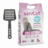 sancat Marsilya Sabunu Kokulu Topaklanan İnce Taneli Bentonit Kedi Kumu 5 lt + Kürek
