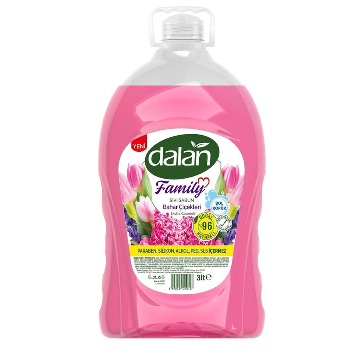 Dalan Bahar Çiçekleri Nemlendiricili Sıvı Sabun 4 x 3 lt 4'lü