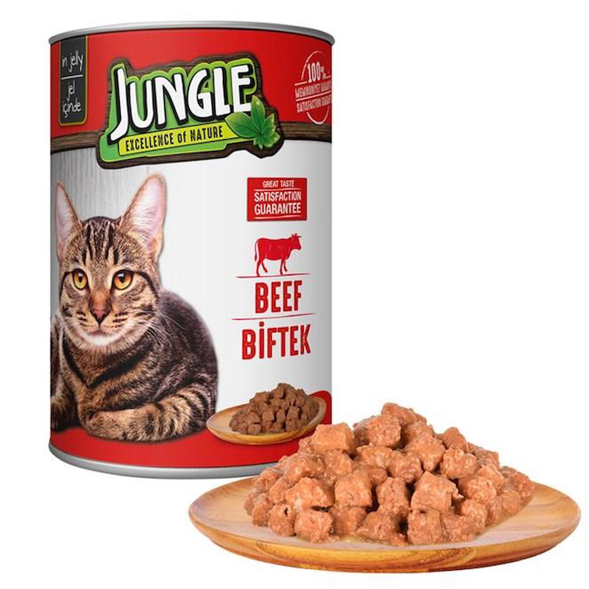 Jungle Excellence Of Nature Biftekli Yetişkin Yaş Kedi Maması 415 gr