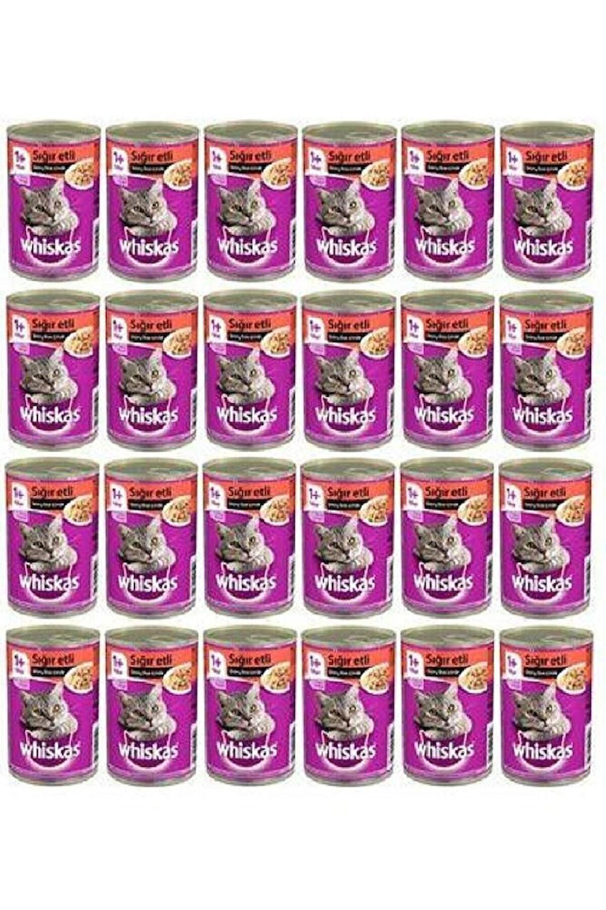 Whiskas Tam ve Dengeli Sığır Etli Yetişkin Yaş Kedi Maması 24x400 gr