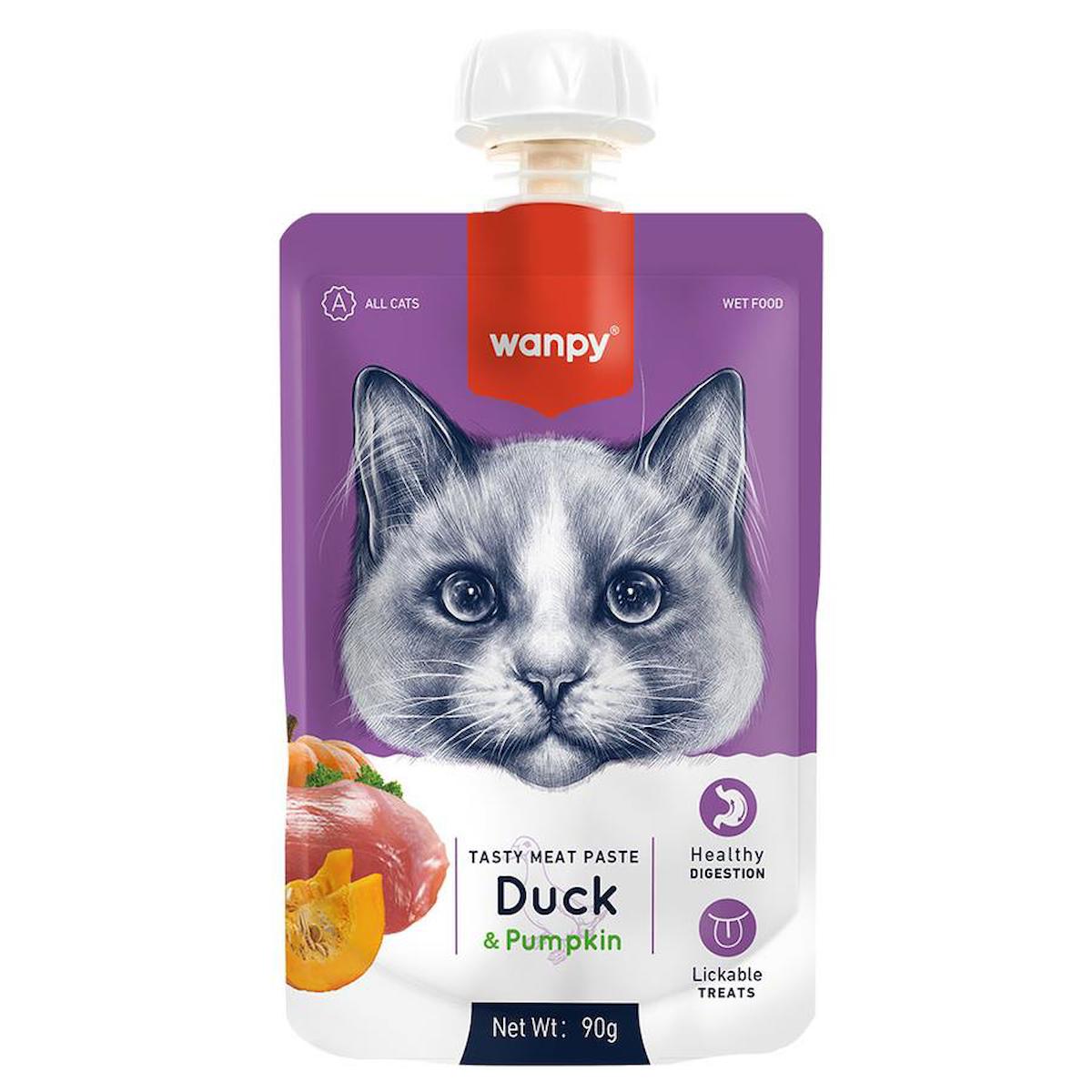 Wanpy Healthy Digestion Ördekli Ezme Yetişkin Yaş Kedi Maması 90 gr