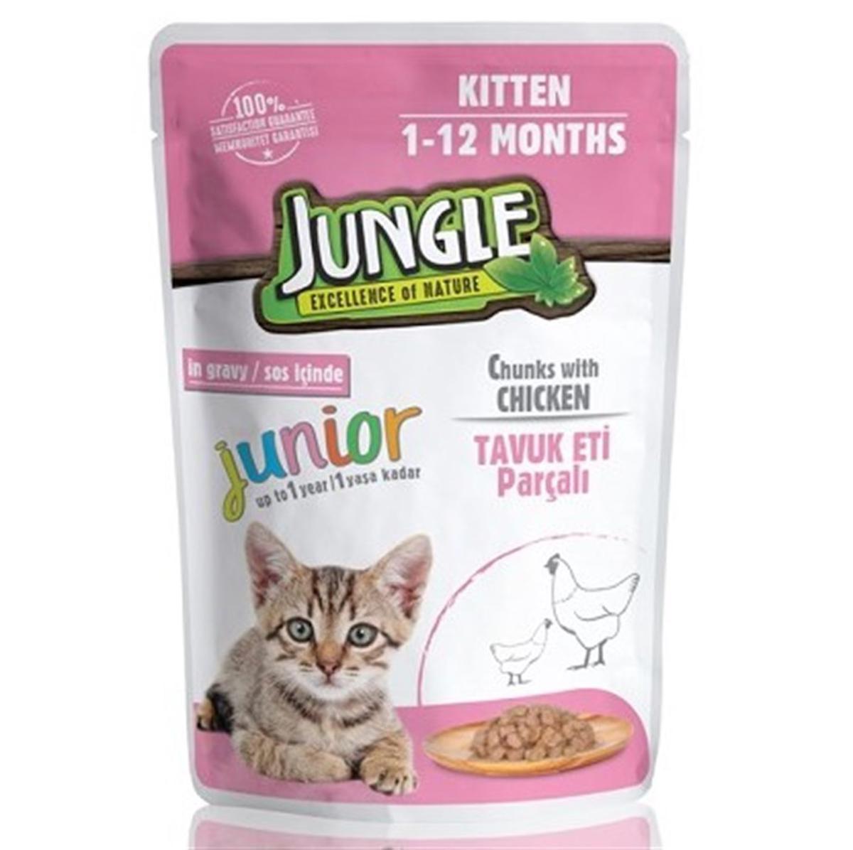 Jungle Excellence Of Nature Tavuklu Yavru Yaş Kedi Maması 100 gr