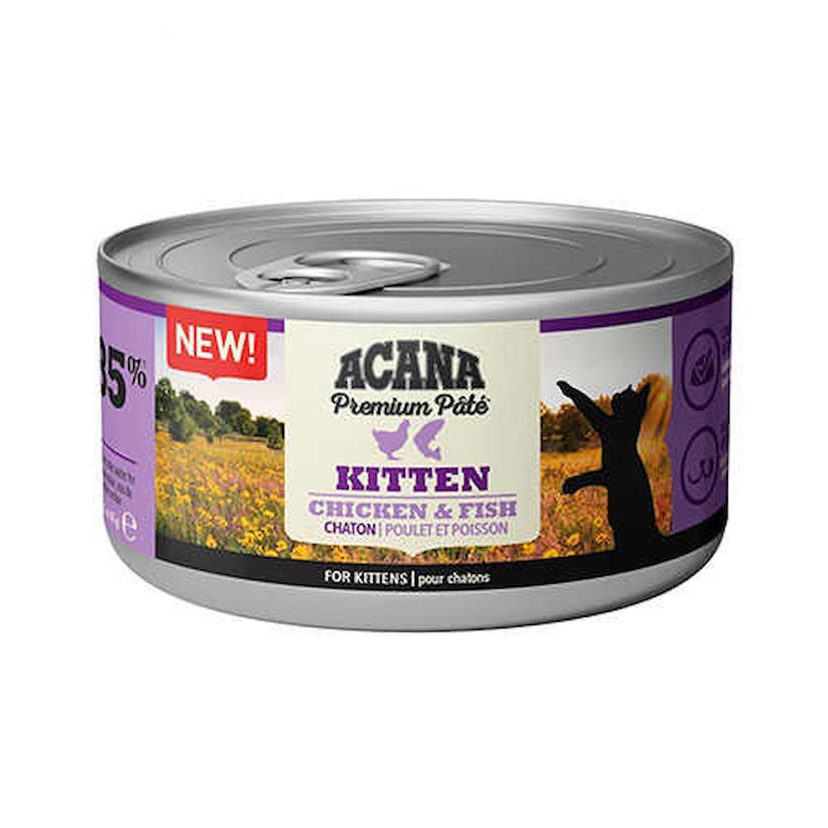 Acana Premium Pate Balıklı ve Tavuklu Ezme Yavru Yaş Kedi Maması 85 gr