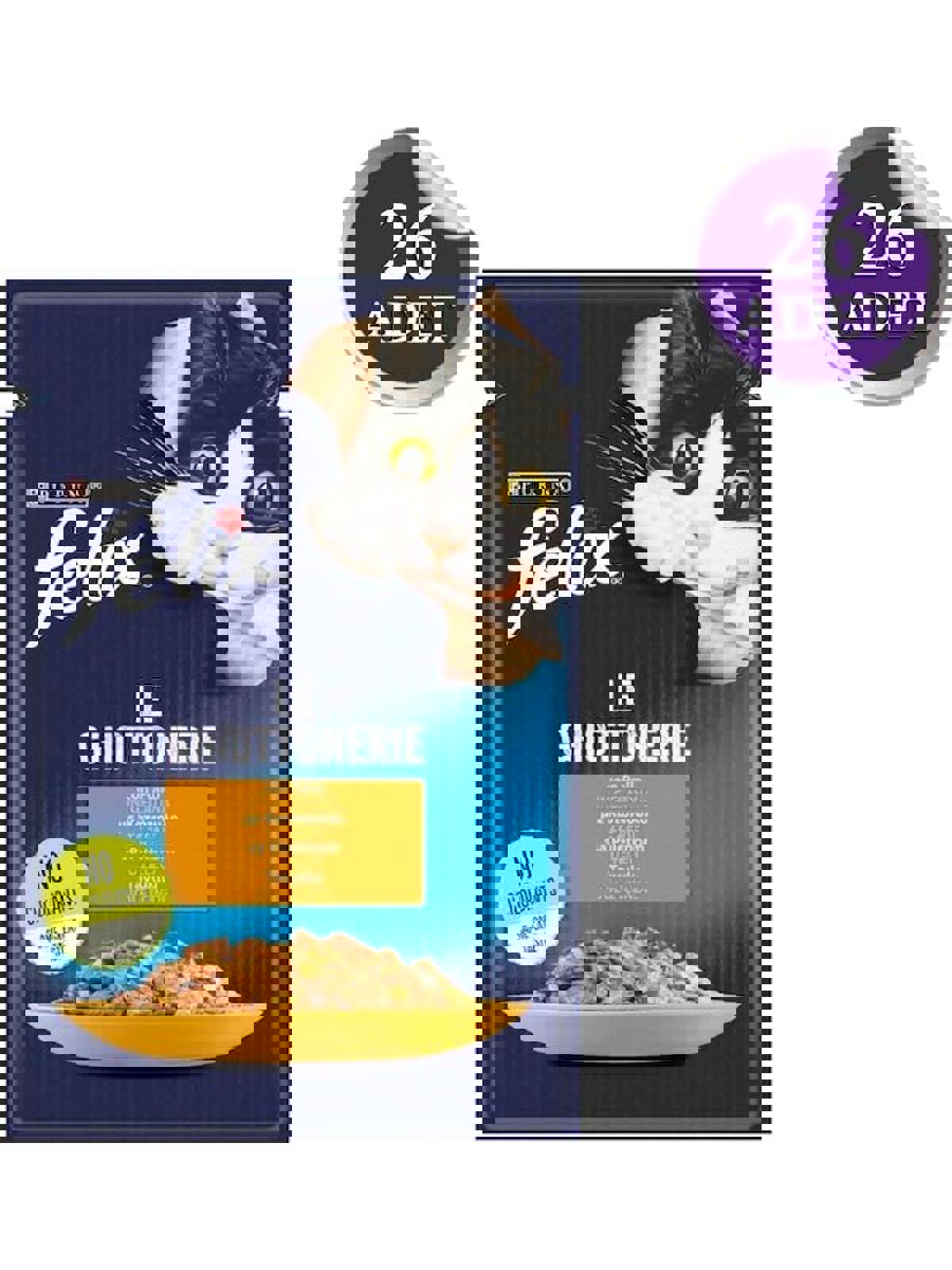 Felix Le Ghiottoneire Tavuklu Yetişkin Yaş Kedi Maması 26x85 gr