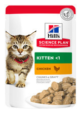 Hill's Chunks & Gravy Tavuklu Yavru Yaş Kedi Maması 12x85 gr