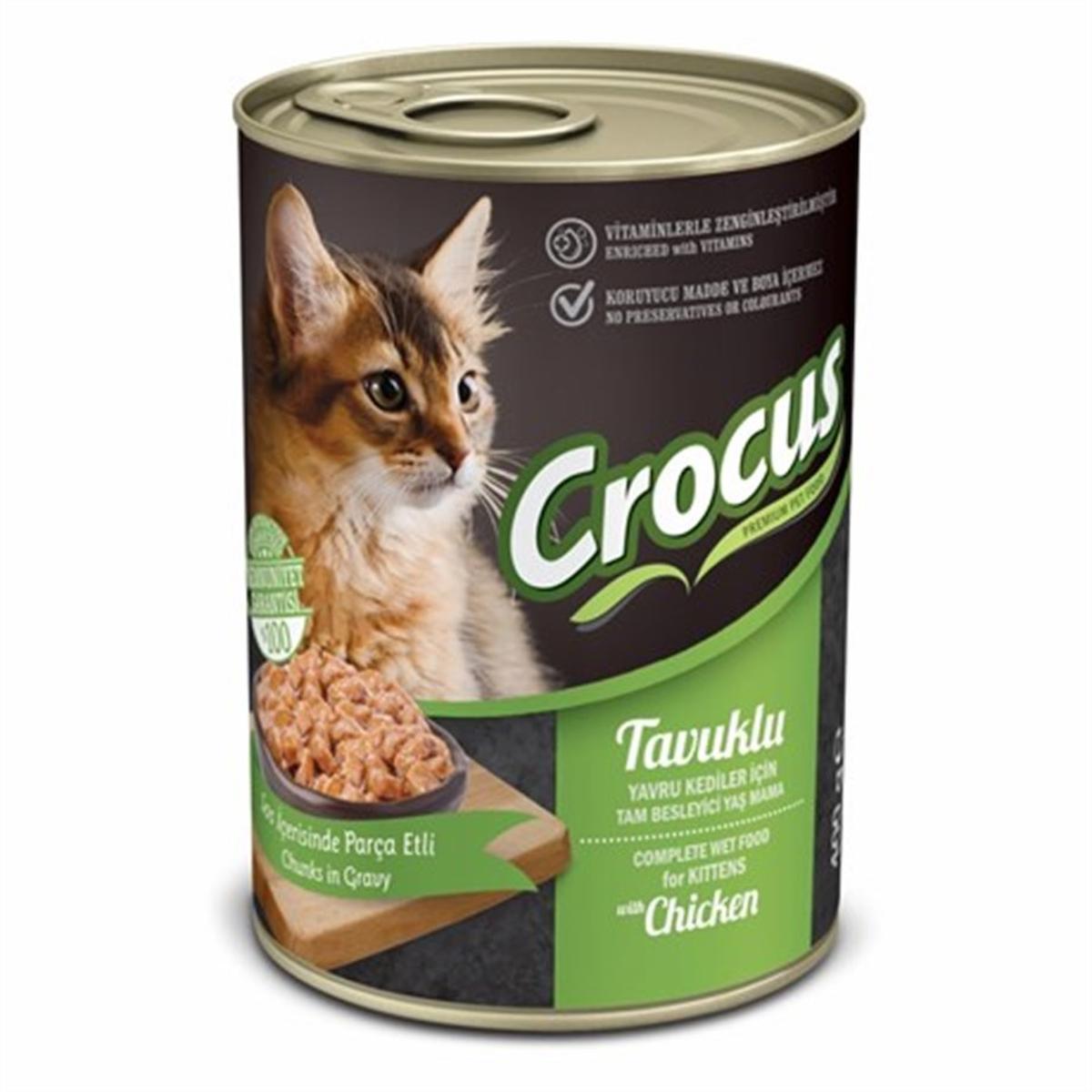 Crocus Chunks In Gravy Tavuklu Yavru Yaş Kedi Maması 400 gr