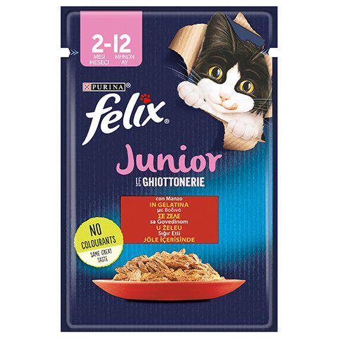 Felix Le Ghiottoneire Sığır Etli Yavru Yaş Kedi Maması 85 gr