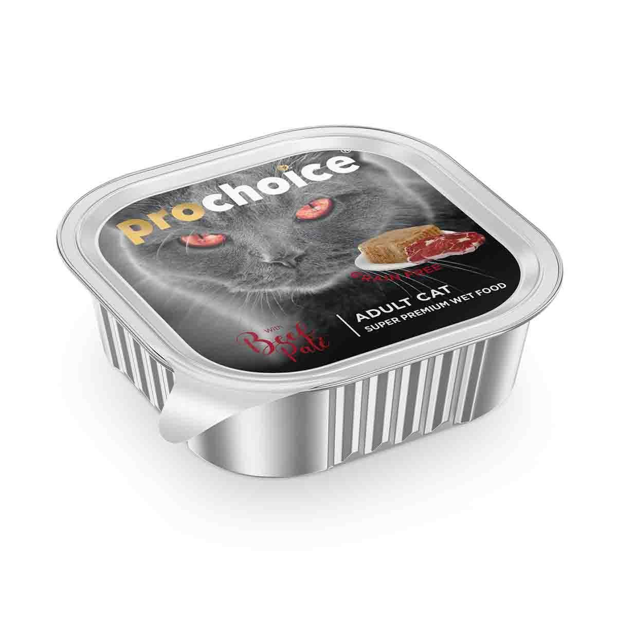 Prochoice Grain Free Biftekli Ezme Yetişkin Yaş Kedi Maması 100 gr
