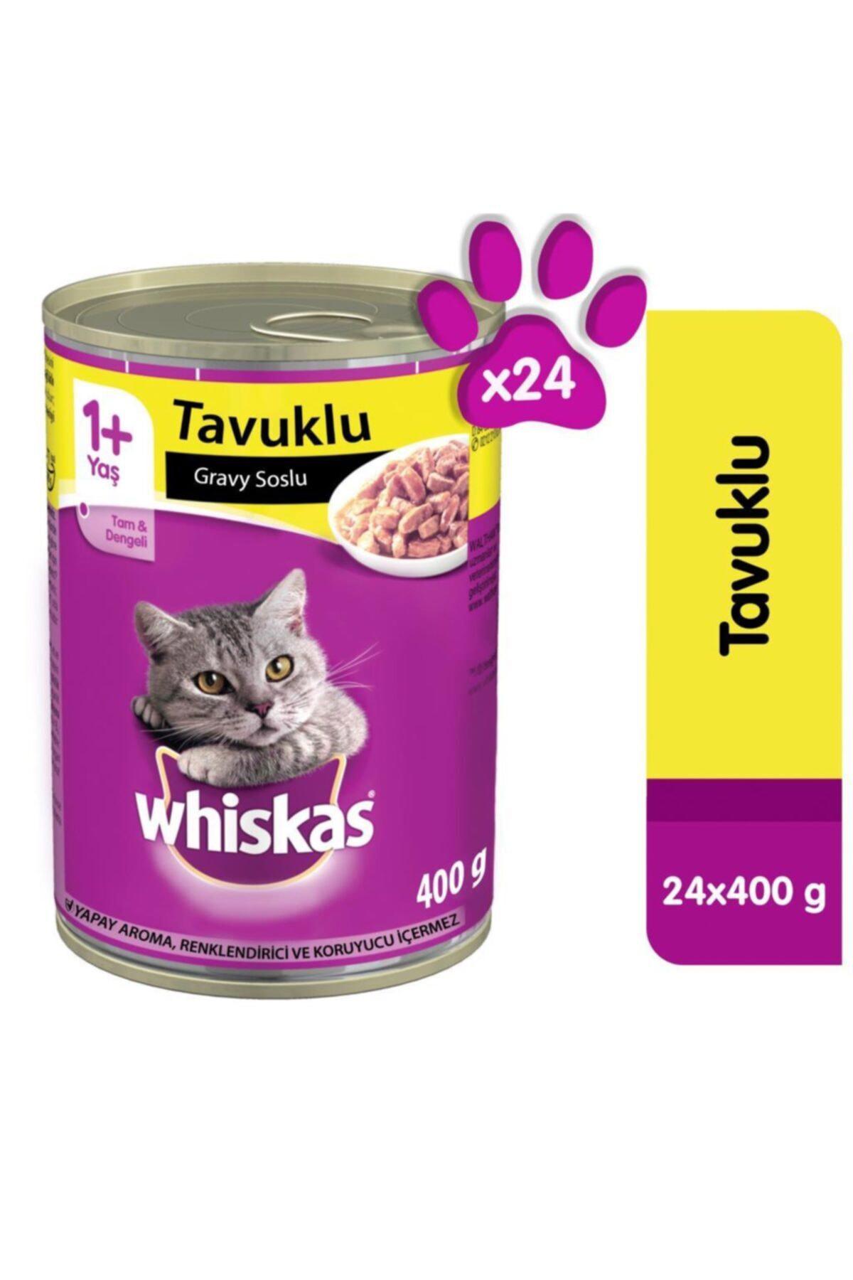Whiskas Gravy Soslu Tavuklu Yetişkin Yaş Kedi Maması 24x400 gr