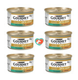 Purina Gold Ciğerli ve Tavşanlı Yetişkin Yaş Kedi Maması 6x85 gr