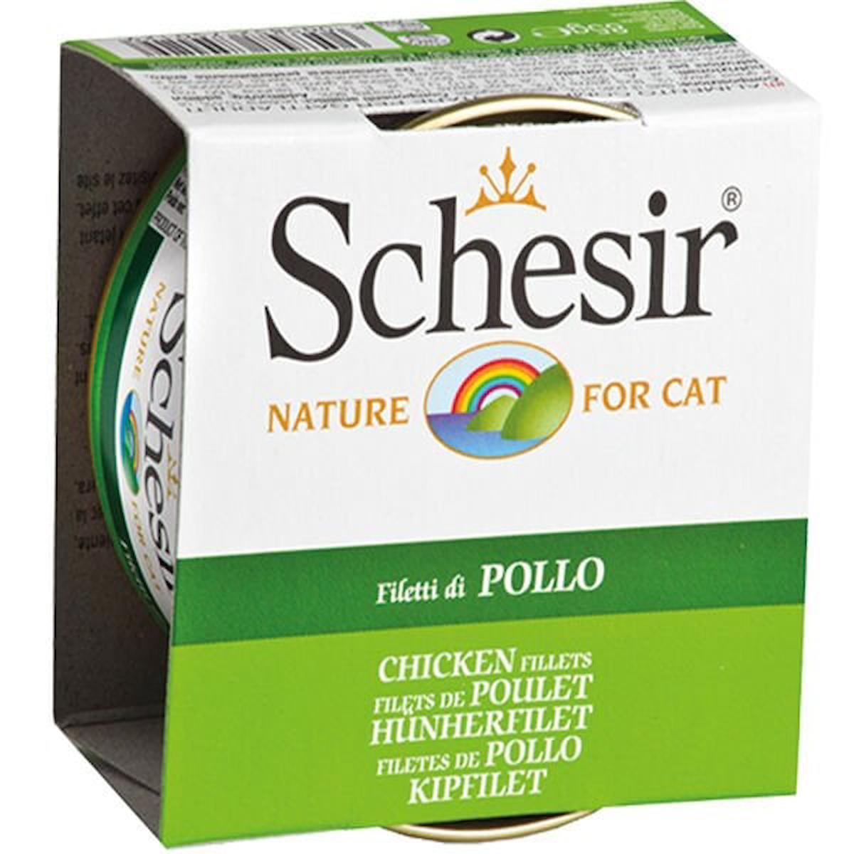 Schesir Nature Tavuklu Jöleli Yetişkin Yaş Kedi Maması 85 gr