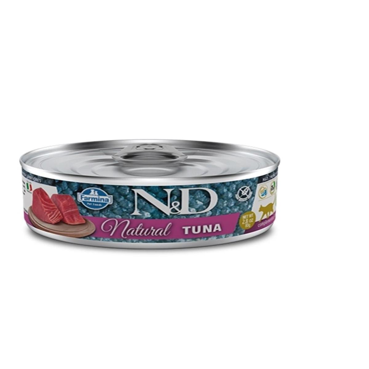N&D Natural Ton Balıklı Yetişkin Yaş Kedi Maması 80 gr