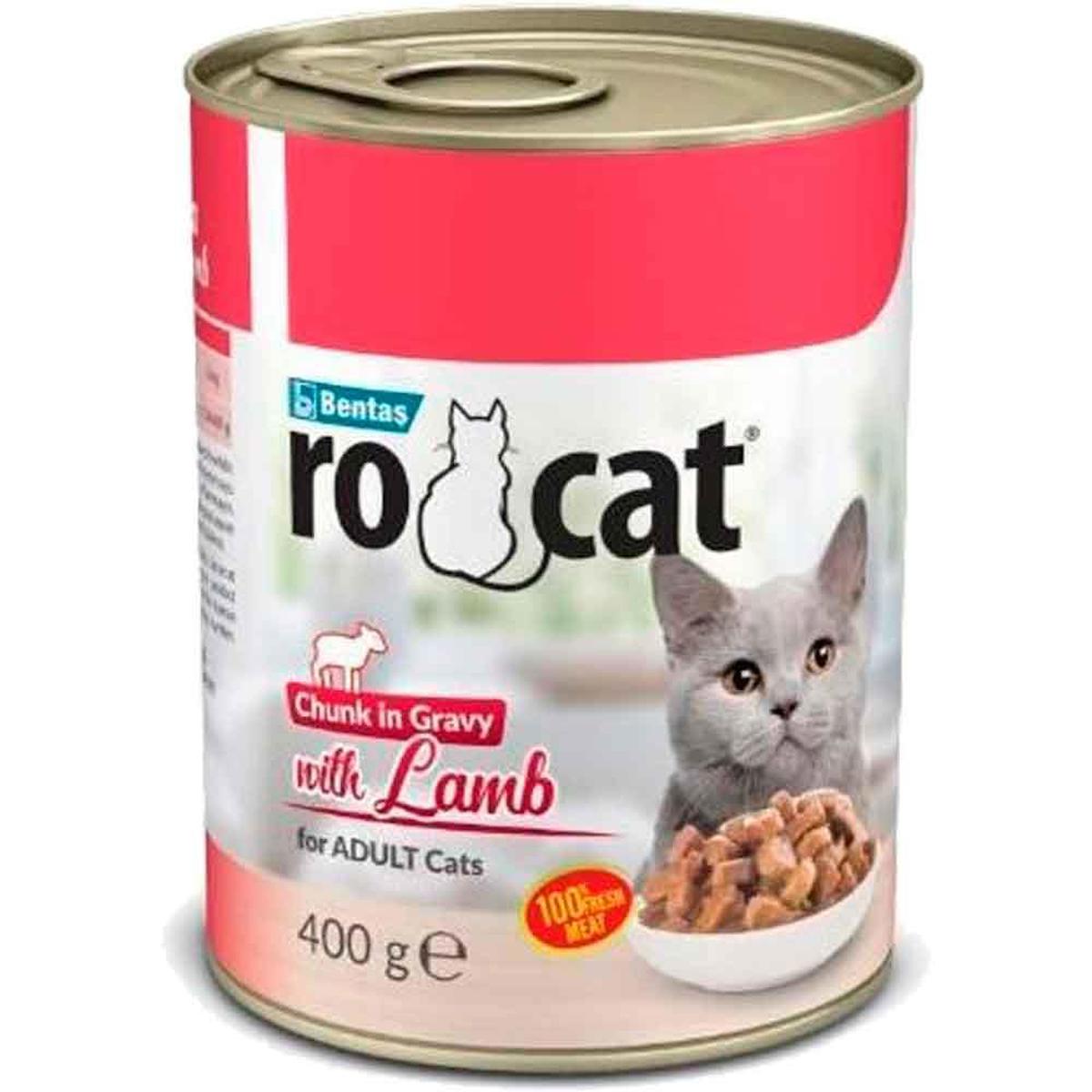 Rocat Chunk In Gravy Kuzu Etli Yetişkin Yaş Kedi Maması 400 gr