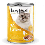 Bestpet Premium Hindi Etli Yetişkin Yaş Kedi Maması 400 gr