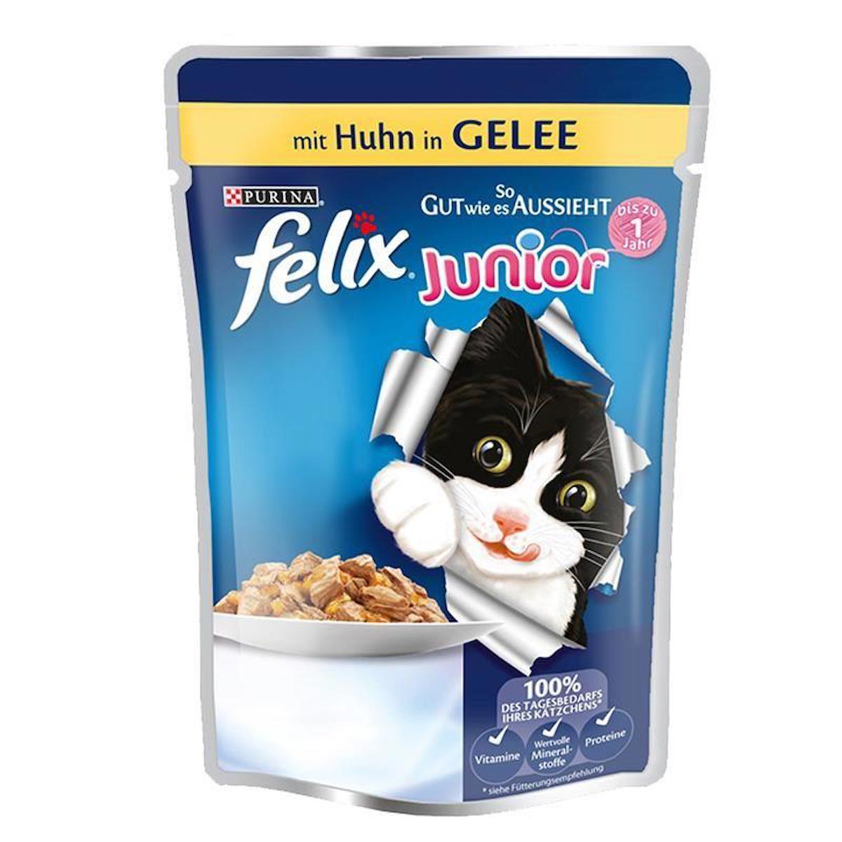Felix So Gut Wie Es Aussieht Tavuklu Yavru Yaş Kedi Maması 100 gr
