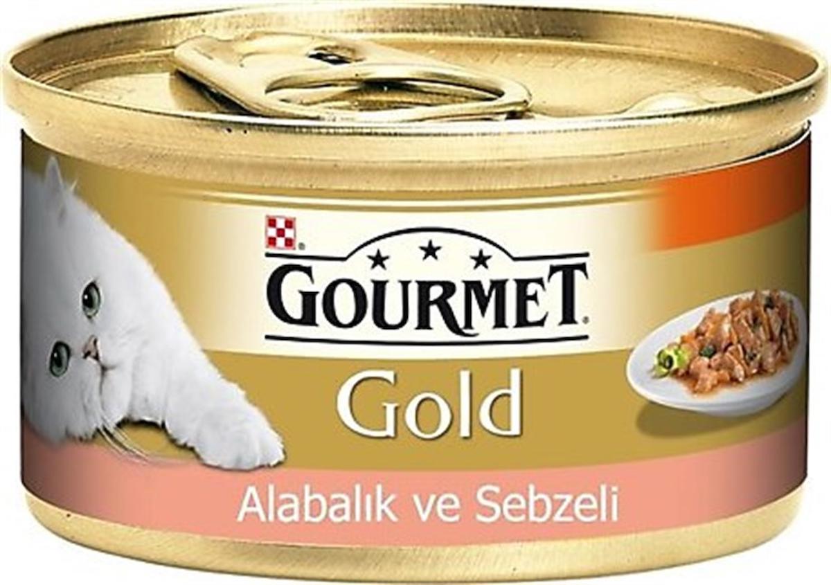 Purina Gold Alabalıklı ve Sebzeli Parça Etli Yetişkin Yaş Kedi Maması 85 gr
